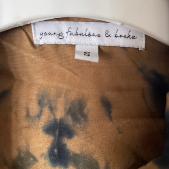 Young Fabulous & Broke Susan Tie‎ Dye Button Down Blouse S - Picture 3 of 6